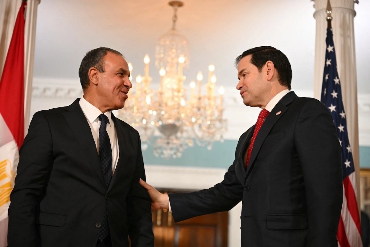 Глава МИД Египта Бадр Абдель Аты и госсекретарь США Марко Рубио